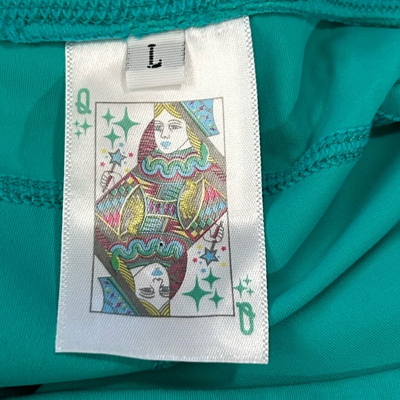 Queen of Sparkles Teal Spandex Shorts - Picture 3 of 4